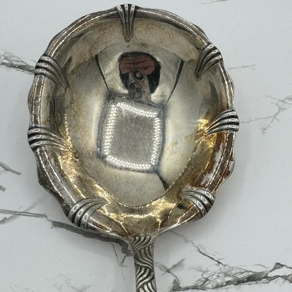 Antique Towle Silver Plate Eudora Ladle Berry Sugar Shell Spoon Serving Pat 1888